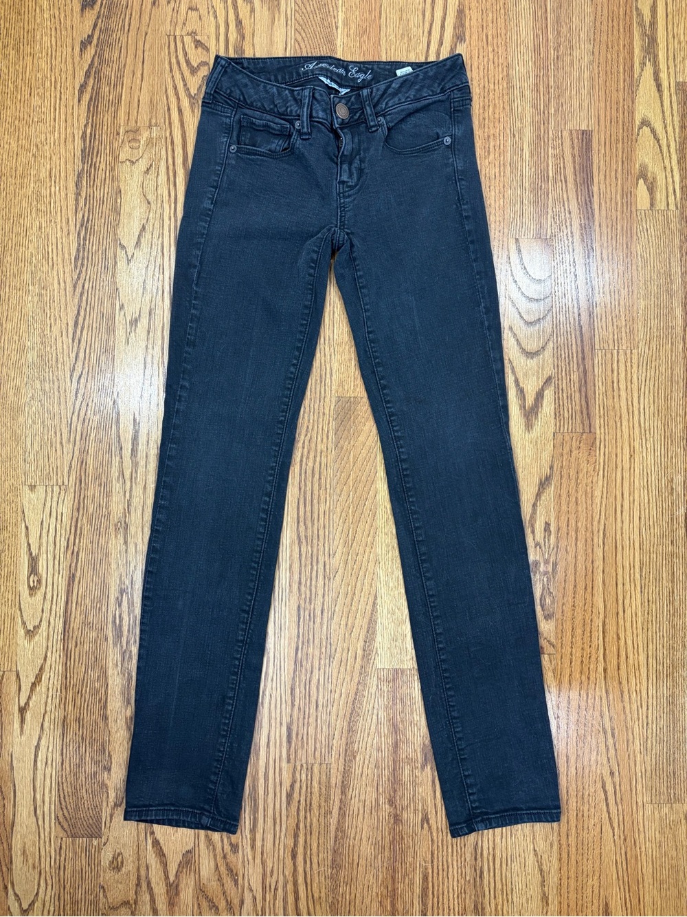 American Eagle Black Super Stretch Skinny Jeans (6)